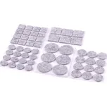 Podložka samolepící filcová šedá, sada 56ks