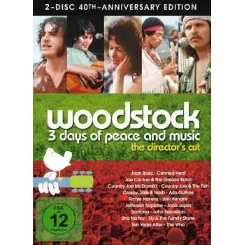 Hudba 2DVD Various: Woodstock: 3 Days Of Peace And Music: The Director's Cut 2009 Director's Cut Special 2 Disc 40th Anniversary Edition