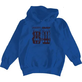 Pánská mikina Dětská mikina s kapucí s potiskem Scout group dětské