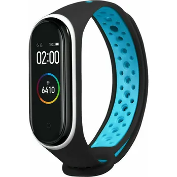 eses Náramek dírkovaný pro Xiaomi Mi Band 3 a Xiaomi Mi Band 4 - Černo modrý