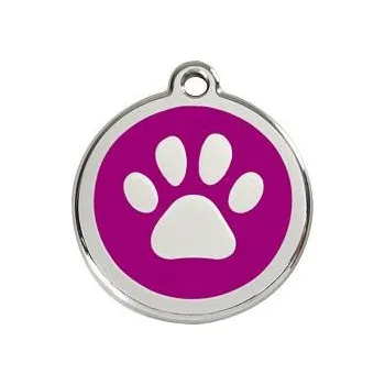 psí známka Známka Tlapka fialová Velikost: 30 mm