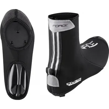Cyklistické návleky návleky treter FORCE NEOPREN OVER, černé S