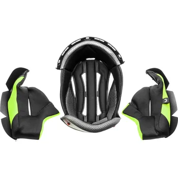 Helma na motorku Lícnice a klobouk pro přilby Cross Cup Two/Sonic, CASSIDA (černá/šedá/žlutá fluo) (Velikost: M)