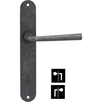 Dveřní kování COBRA BURG KOVANÉ Provedení: PZ LI/RE (klika oboustranná/koule), Povrch: K - kované kování, Rozteč: 90 mm