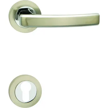 Dveřní kování COBRA GABRI-R Provedení: PZ (vložkový zámek), Povrch: OCN - chrom lesklý/nikl matný