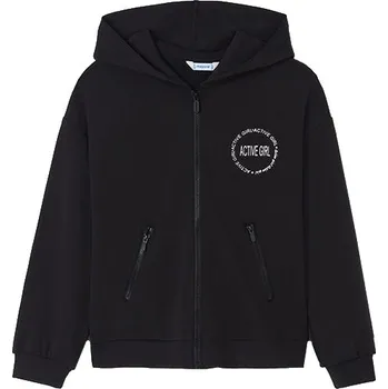 Dívčí oblečení MAYORAL Dívčí mikina na zip, černá - 157 cm