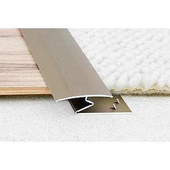 Podlahová lišta Přechodový spojovací profil 35 mm pro krytiny do 10 mm, oblý (šroubovací) Inox E07