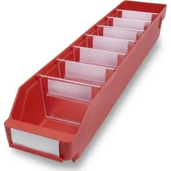 Regálový box RackBox, 600 x 120 x 95 mm, barva červená
