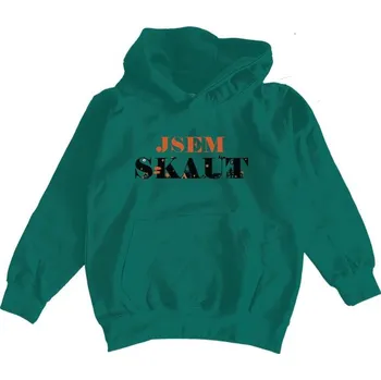 Pánská mikina Dětská mikina s kapucí s potiskem Jsem skaut dětské