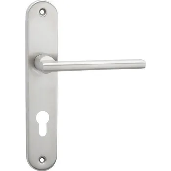 Dveřní kování COBRA PLAZA NEREZ Provedení: PZ (vložkový zámek), Povrch: IN - nerez, Rozteč: 72 mm