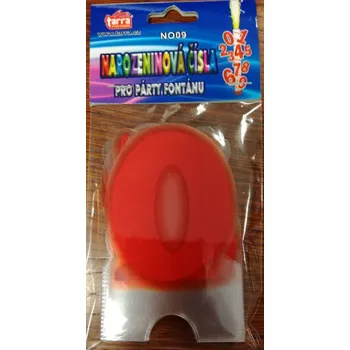 Party dekorace Narozeninové číslice pro párty fontánu 0-9