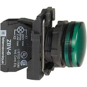 vypínač Schneider XB5AVM3 Signálka s LED, 230.....240V, zelená