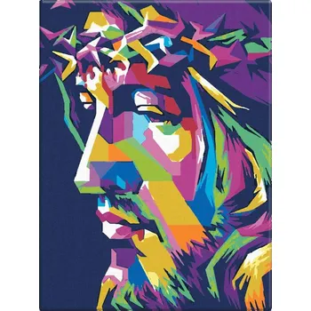Malování podle čísel - Jesus - 30x40 cm, bez dřevěného rámu - CZ výroba