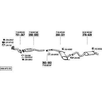 Katalyzátor katalyzátor výroba AS/BM Bosal 99-690A