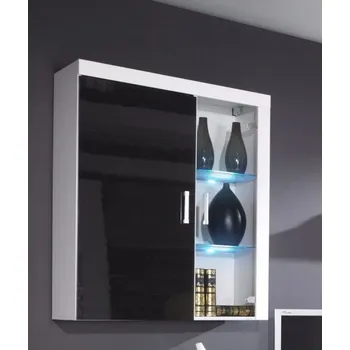 Obývací stěna Cama Vitrína SAMBA 4 závěsná bíločerná