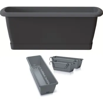 Truhlík Prosperplast Truhlík se zavlažovacím systémem a držákem RESPANA EASYCARE 39,7 cm antracit
