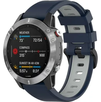 Ostatní příslušenství k chytrým hodinkám eses Silikonový řemínek pro Garmin - Tmavě modro šedý, QuickFit 22 mm