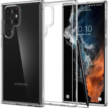 Pouzdro na mobilní telefon Kryt na mobil Spigen Ultra Hybrid Crystal Clear Samsung Galaxy S22 Ultra 5G