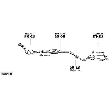 Katalyzátor katalyzátor výroba AS/BM Bosal 99-321A