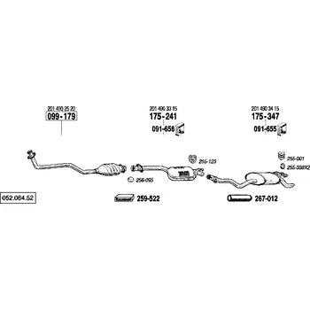 Katalyzátor katalyzátor výroba AS/BM Bosal 99-179A