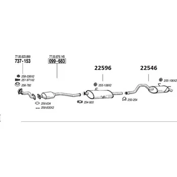 Katalyzátor katalyzátor výroba AS/BM Bosal 99-683A