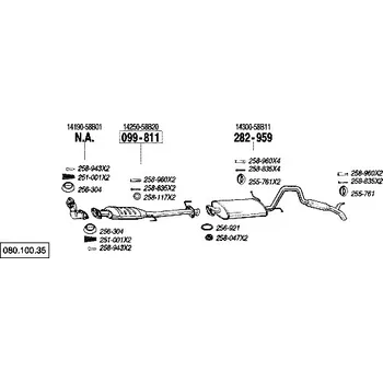 Katalyzátor katalyzátor výroba AS/BM Bosal 99-811A