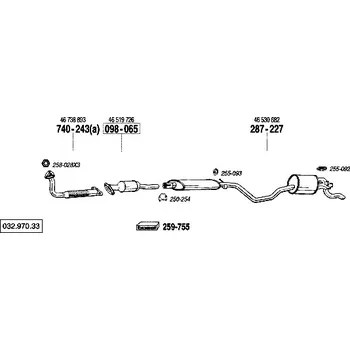 Katalyzátor katalyzátor výroba AS/BM Bosal 99-132A