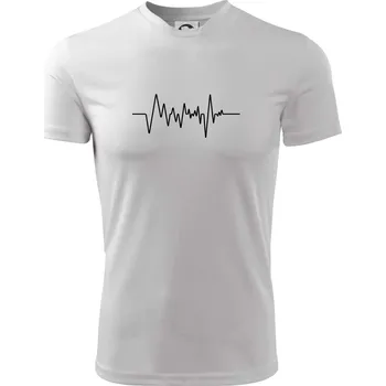 Chlapecké tričko Ekg samostatné - Dětské triko sportovní (dresovina) - 122 cm/6 let ( Bílá )