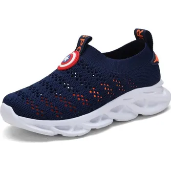 Dětská treková obuv Čína Dětské prodyšné tenisky - Capitan America Barva: tmavě modrá, Velikost: 35