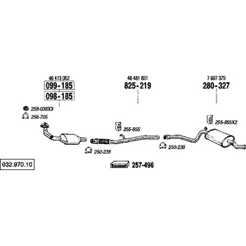 Katalyzátor katalyzátor výroba AS/BM Bosal 99-185A