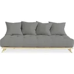 sofa SENZA DAYBED natural pine (pohovka z borovice) 90*200 cm grey 746