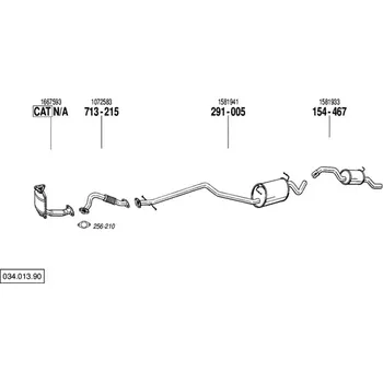 Katalyzátor katalyzátor výroba AS/BM Bosal 99-291A