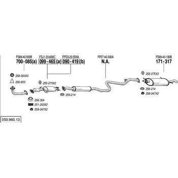 Katalyzátor katalyzátor výroba AS/BM Bosal 99-465A