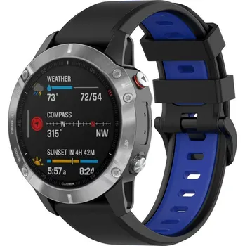 Ostatní příslušenství k chytrým hodinkám eses Silikonový řemínek pro Garmin - Černo modrý, QuickFit 26 mm