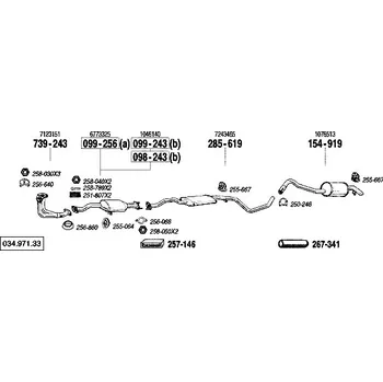 Katalyzátor katalyzátor výroba AS/BM Bosal 99-243A