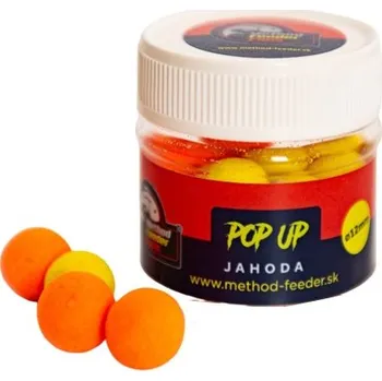 Boilies Boilies Method Feeder Fans Pop-Up Fluo 12mm Jahoda