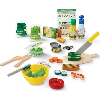 Dřevěná hračka Melissa & Doug Kompletní set na přípravu salátu