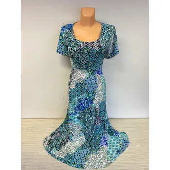 Dámské šaty dámské šaty, Barva Zelená, Velikost XXXL 54, Materiál 98% Polyester 2% Lycra