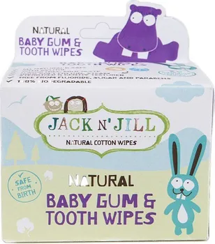 Dětský vlhčený ubrousek Jack n' Jill Natural dětské vlhčené ubrousky na dásně a zuby 25 ks