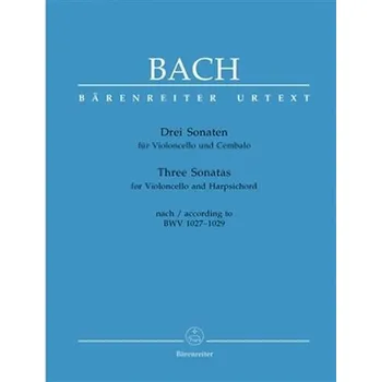 Hudebniny Tři sonáty pro violoncello a cembalo podle BWV 1027-1029