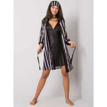 Dámská noční košile Dámský overal pruhovaný DONE černý