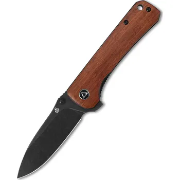 Pracovní nůž QSP knife Hawk, zavírací nůž s klipem, dřevo Mkuruti QS131-O2