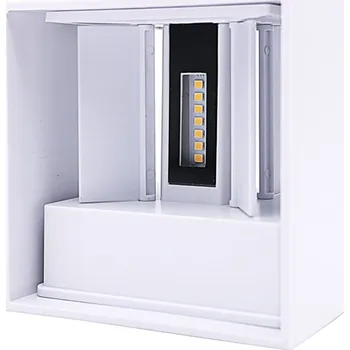 Nástěnné svítidlo LED nástěnné svítidlo LEDOM 2x3W, 450lm, IP54, bílé [478184] Teplá bílá