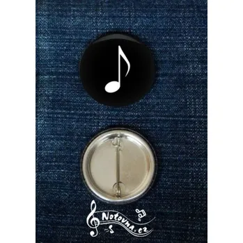 Party dekorace eNoty Placka černá - nota