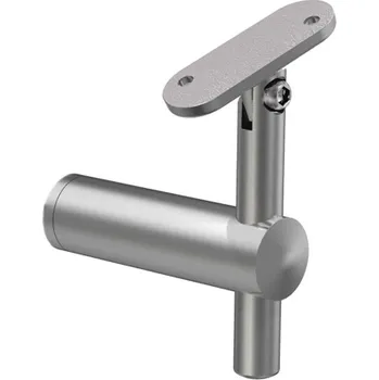 Zábradlí Hahn Steel Nastavitelná podpora zábradlí s plochým základem pro montáž na stěnu, broušená, AISI 304