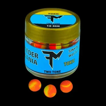Boilies Feeder Mania Sinking Wafters Two Tone 10 mm Toxic