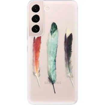 Pouzdro na mobilní telefon Odolné silikonové pouzdro iSaprio - Three Feathers - Samsung Galaxy S22 5G