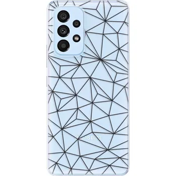 Odolné silikonové pouzdro iSaprio - Abstract Triangles 03 - black - Samsung Galaxy A53 5G