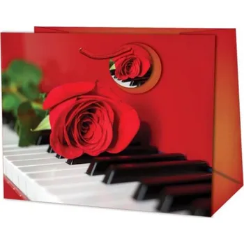 Alvarak Dárková taška velká - Růže a klavír