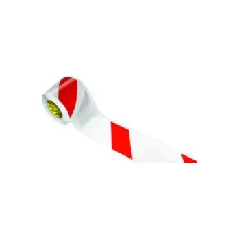 Výstražná páska Výstražná fólie bílo-červená, 80mmx300m (tl.0,04mm)